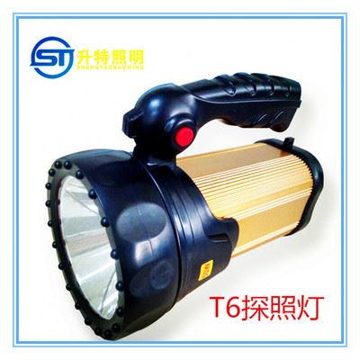 头灯、头戴式电筒 厂家生产直销LED可充电T6强光探照灯手电筒户外手提远射巡逻灯