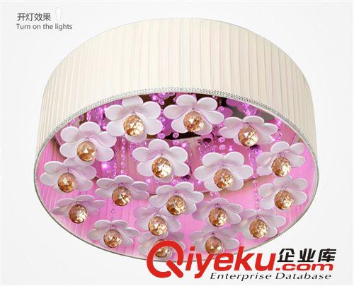 厂家批发卧室个性布衣灯罩吸顶灯 迷佳系列花朵吸顶灯8K961