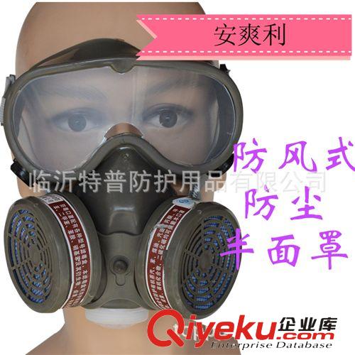 安爽利防风式防毒半面罩 防毒口罩 劳保呼吸防护 眼部防护口罩