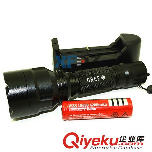 厂家直销zpCREE Q5 C8强光手电筒5W5档户外自行车骑行强光手电