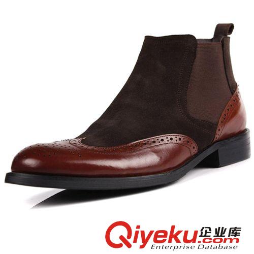 经典皮靴 2014新款男士皮靴时尚潮流zp低筒靴圆头套筒靴马丁靴C9002-3