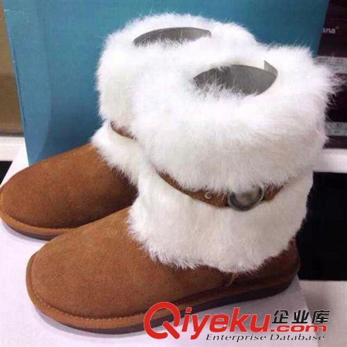 雪地靴 2014冬季新款gd保暖羊毛圆头雪地靴 时尚加毛绒雪地靴 厂家直销