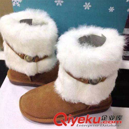 雪地靴 2014冬季新款gd保暖羊毛圆头雪地靴 时尚加毛绒雪地靴 厂家直销
