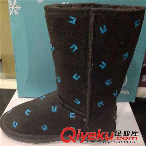 雪地靴 厂家热销 2014年新款冬季保暖羊毛加毛绒雪地靴 中筒碎花雪地靴