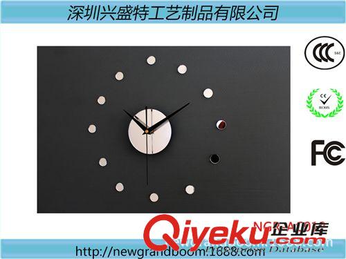 亚克力挂钟 DIY创意墙贴装饰 镜面亚克力挂钟 简洁造型 钟表批发
