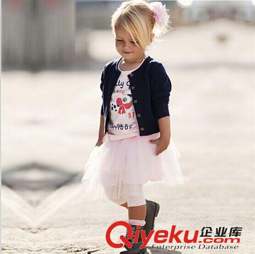 韩版女裙专区 外贸童装女童秋装连衣裙时尚外套+短裙套装3件套厂家直销