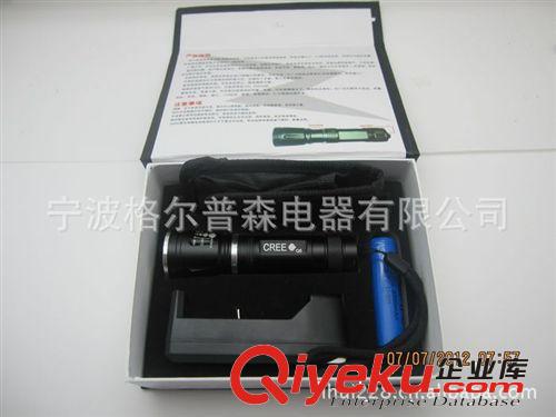 (厂家直销) 进口 CREE  Q5 头部伸缩可调焦铝合金手电筒