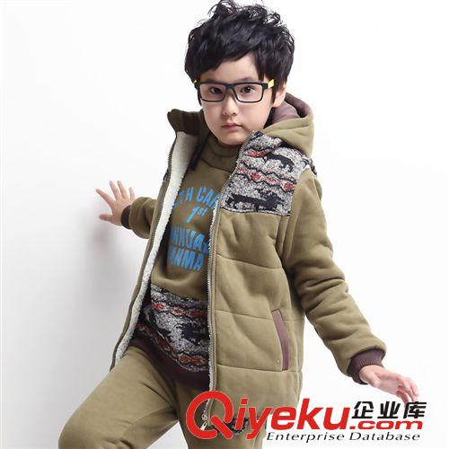 【包邮专区】 加绒加厚中大童装三件套 韩版男童套装代理 一件代发卫衣套装819