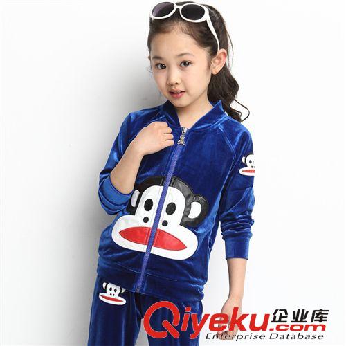 【包邮专区】 儿童秋款童装代理加盟 新款韩国绒男女童套装 韩版品牌童装1222