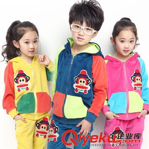 【包邮专区】 代理加盟 男女童春装 韩版天鹅绒套装童套装 儿童套装989