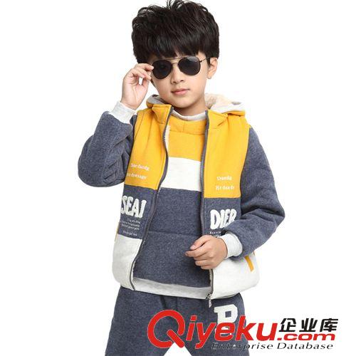 【包邮专区】 童装 一件代发冬季 儿童韩版运动男女童拼色三件套装微信童装1471