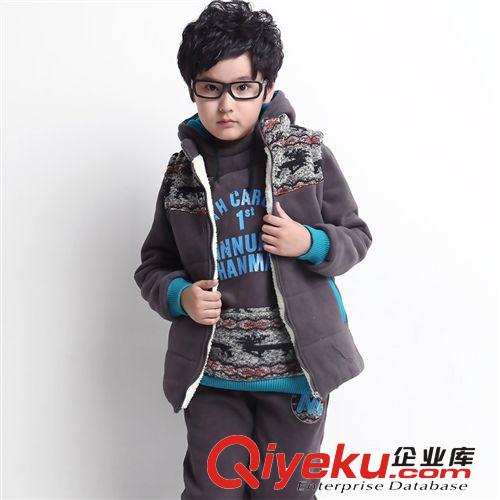 【特价专区】 加绒加厚中大童装三件套 韩版男童套装代理 一件代发卫衣套装819
