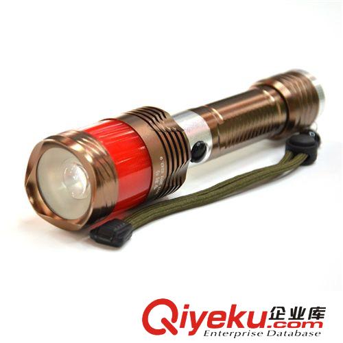 铝合金强光手电筒XPE Q5伸缩调焦调光变焦充电远射警示灯防水电筒