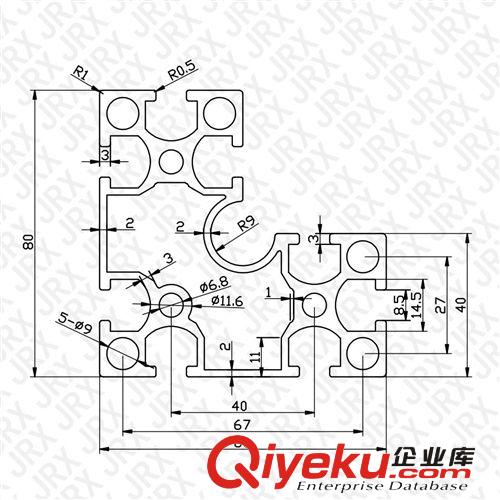 工业铝型材 专业生产 8840直角工业铝型材 门窗铝型材 铝合金型材 机架铝型材