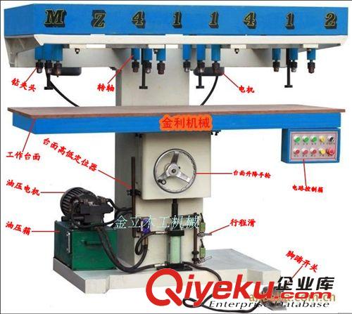 木工钻孔类 厂价直销木工机械MZ411412立式多轴钻多轴钻床木工钻床木工群钻