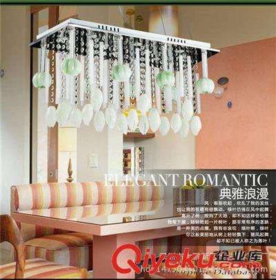 餐厅灯 厂家批发长方形水晶吊灯餐厅灯现代简约大气创意吸顶灯卧室灯