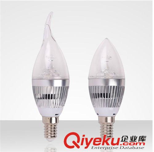 LED光源 厂家批发LED3W5W 尖泡 拉尾 水晶灯专用E14 LED蜡烛灯led 灯泡