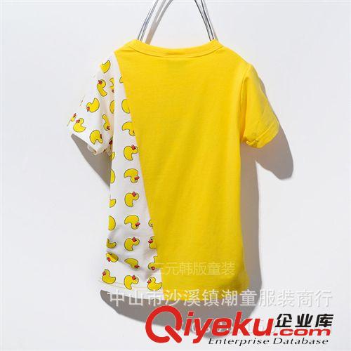 2014夏季短袖 2014新品夏季韩版童装批发品牌服装儿童男孩女孩鸭子短袖T恤M034
