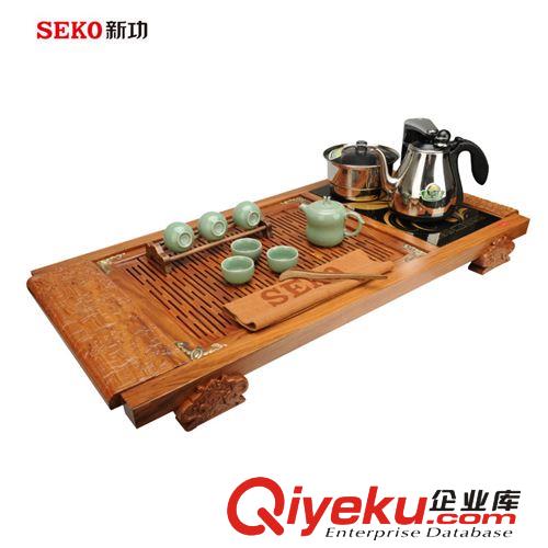 茶盘 Seko/新功 F58四合一茶具套装整套功夫花梨木电热炉一体茶盘茶台
