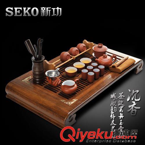 茶盘 SEKO/新功 68A 鸡翅木茶盘 实木 红木茶盘 潮州功夫茶具茶盘批发