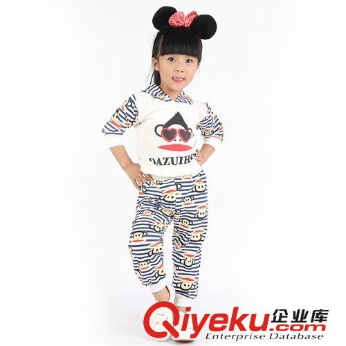 童套装 新款男女童套装 韩版 运动套装 秋季新款儿童卡通两件套厂价直销