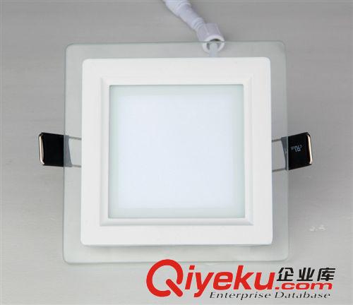 LED面板灯 供应6WLED面板灯 暖正白客厅商场专用面板灯 LED玻璃面板灯成品