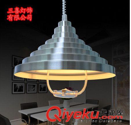 铝材餐吊灯 现代简约铝材吊灯客厅灯餐厅灯单头吧台灯 420多层