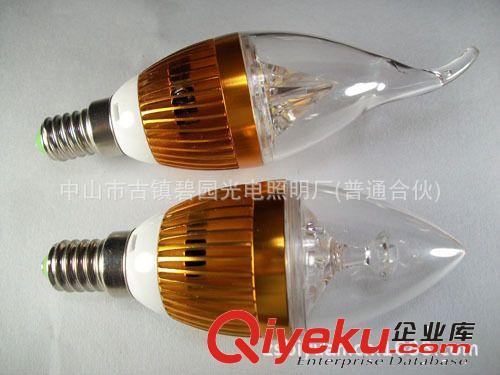 LED蜡烛灯 厂家批发直销高品质3W金色/银色大功率拉尾LED蜡烛灯