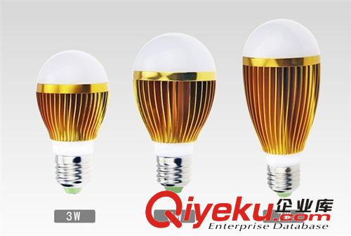 LED球泡灯套件 供应3w金色LED球泡灯外壳套件/3W球泡灯配件/3W球泡灯套件
