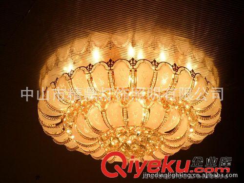 更多产品 室内照明灯具LED水晶吸顶灯家居客厅灯，K9传统金色水晶灯卧室灯
