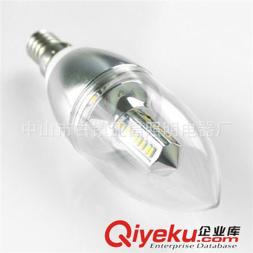 LED光源 LED蜡烛灯 E14小螺口 4W金色银色 节能环保 厂家直销