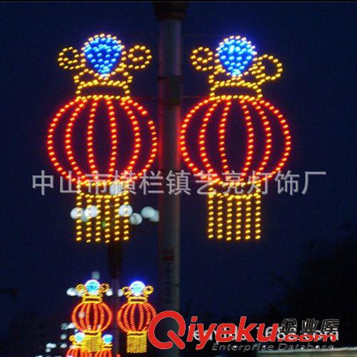 LED造型灯系列 供应双向路灯杆造型双灯笼