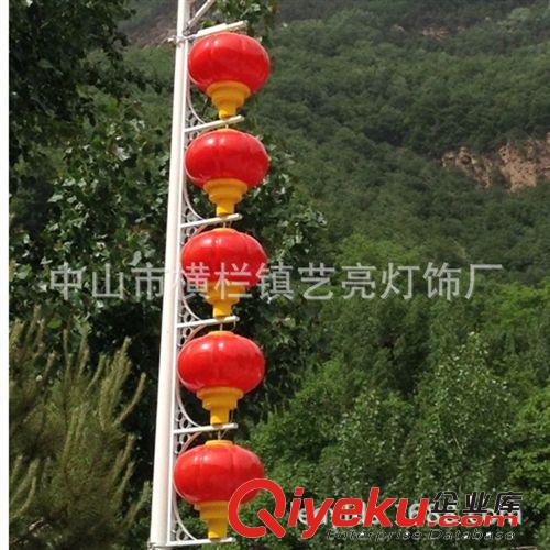 LED中国结系列 路灯杆大灯笼3串+6串大量现货供应 既定既有