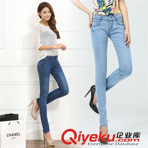 新品上市 韩版新款厂家直批女式牛仔裤长裤弹力修身淘宝一件代发牛仔裤女