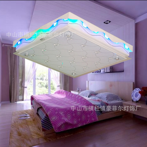 平板卧室吸顶灯 方形吸顶灯简约吸顶灯 钢化玻璃吸顶灯 MD12022