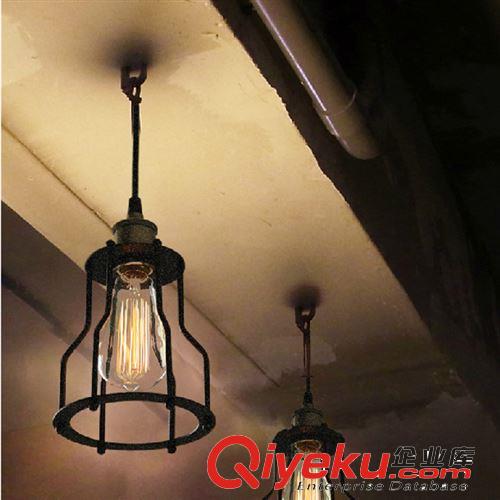 美式乡村工业复古 创意餐厅吧台餐厅铁架子吊灯