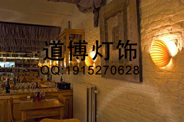 中山古镇灯具厂家专业定制酒店餐厅东南亚风格木皮壁灯