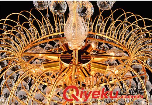 欧式水晶吊灯金色水晶灯客厅吊灯现代简约时尚卧室餐厅吊灯