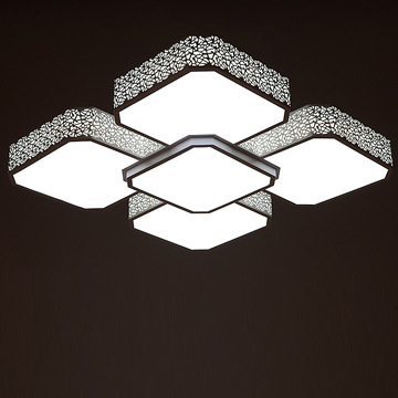 供应【天空之城】白色LED吸顶灯铁艺客厅卧室吸顶灯方形吸顶灯