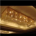 中山古镇非标工程水晶灯订制简约长方形大型酒店商场水晶吸顶灯