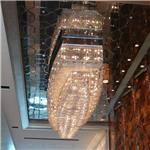 电梯休息厅水晶吸顶灯酒店商场豪华大堂长方形非标工程水晶吸顶灯