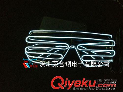 新款百叶窗眼镜 EL发光眼镜 冷光玩具眼镜  荧光舞台眼镜
