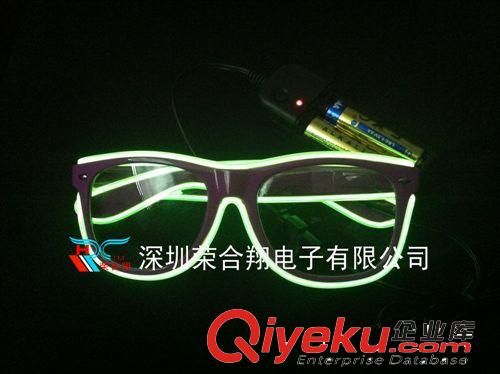 新款百叶窗眼镜 EL发光冷光玩具眼镜 声控发光眼镜 聚会装扮品