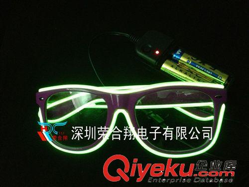 新款百叶窗眼镜 EL发光眼镜 冷光玩具眼镜 荧光舞台眼镜