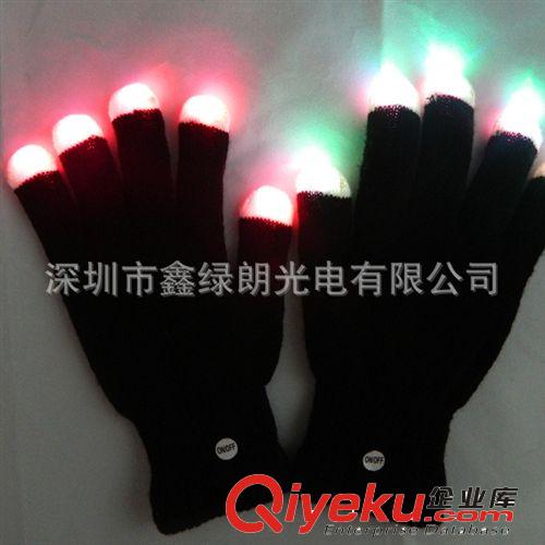 深圳厂家直销LED发光手套，舞会手套，魔术手套，七彩发光手套
