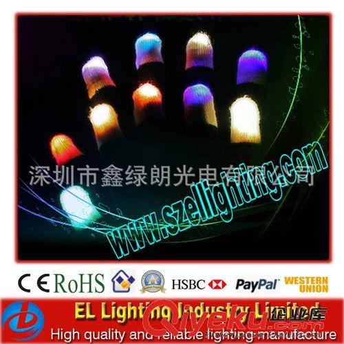 深圳厂家直销LED发光手套，舞会手套，魔术手套，七彩发光手套