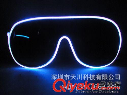 新品供应 荧光眼镜发光 el冷光太阳镜 心形发光眼镜 个性眼镜
