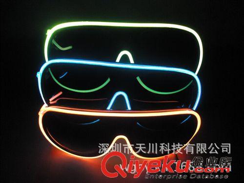 新品供应 荧光眼镜发光 el冷光太阳镜 心形发光眼镜 个性眼镜