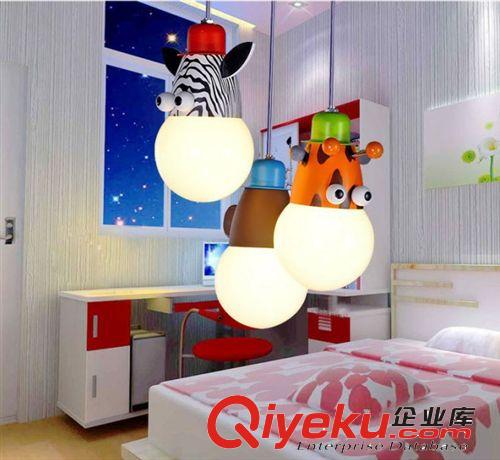 LED创意可爱儿童吊灯 三头物头吊灯 儿童创意礼物 餐厅卧室吊灯