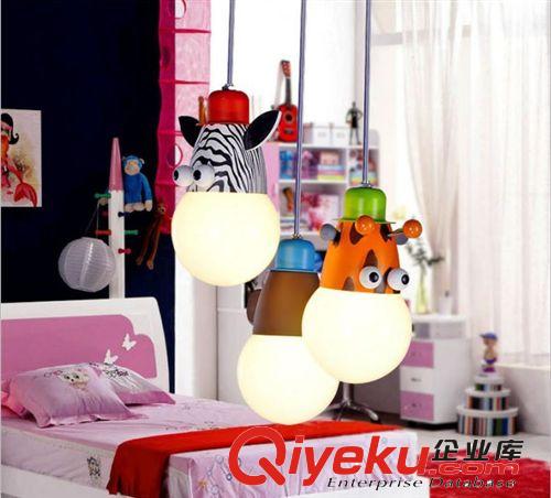 LED可爱儿童吸顶吊灯 创意动物头吸顶灯 餐厅卧室吸顶灯饰灯具
